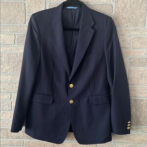 Vineyard Vines Blazer Navy Blue 100% Wool Preppy Boys Size 18